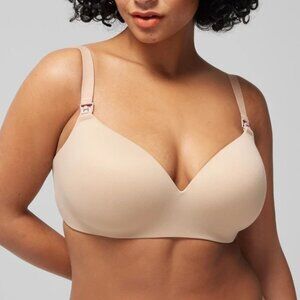Soma Women's Enbliss Nursing Wireless Bra in Warm Amber Tan